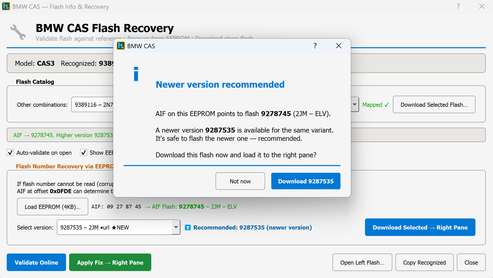 Newer version available, offering download