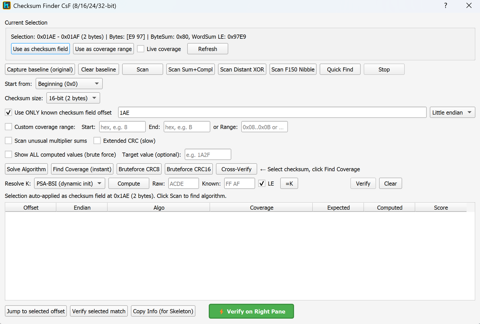 Checksum Finder CsF