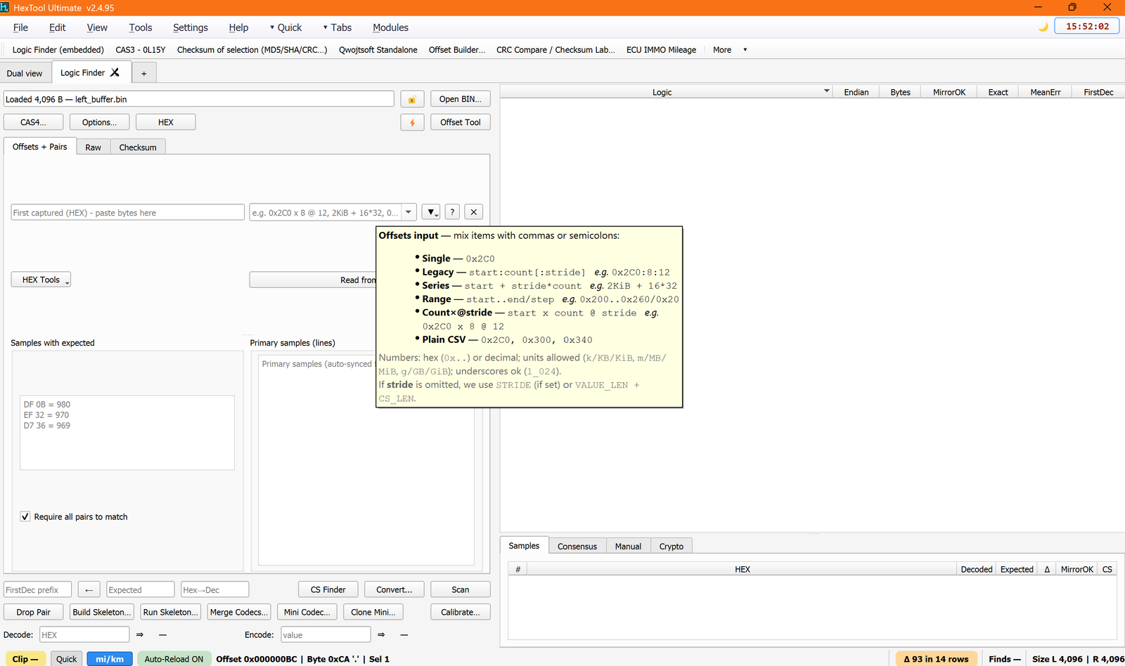 Logic Finder main window