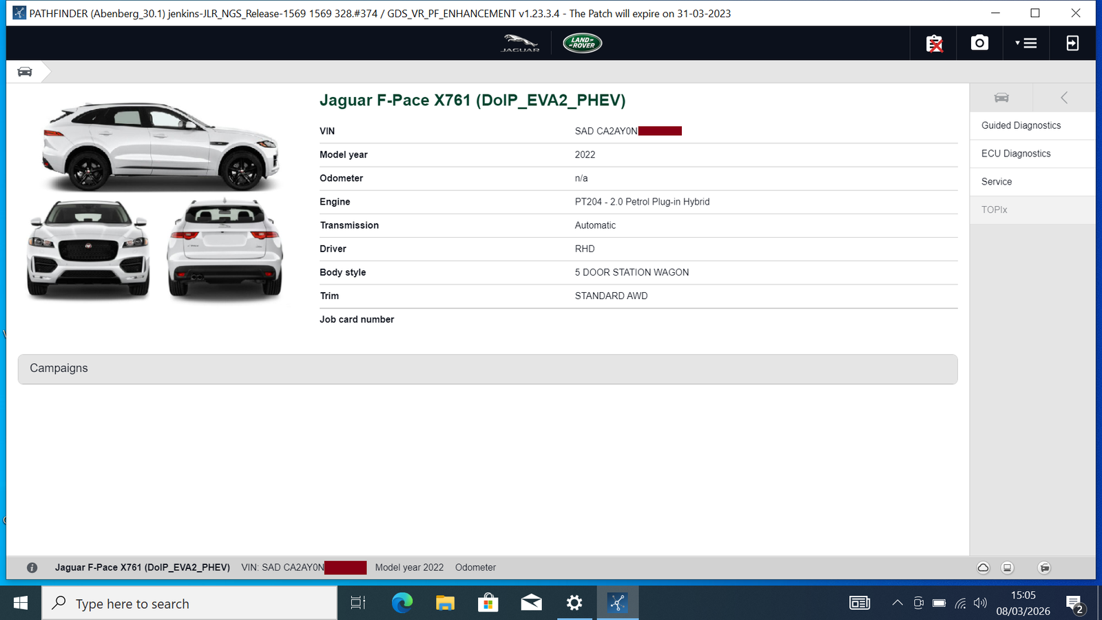 Pathfinder Car Identification